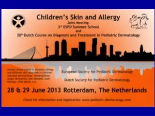 &amp; 20th Course Diagnosis &amp; Therapy in Pediatric Dermatology Local organizing committee: