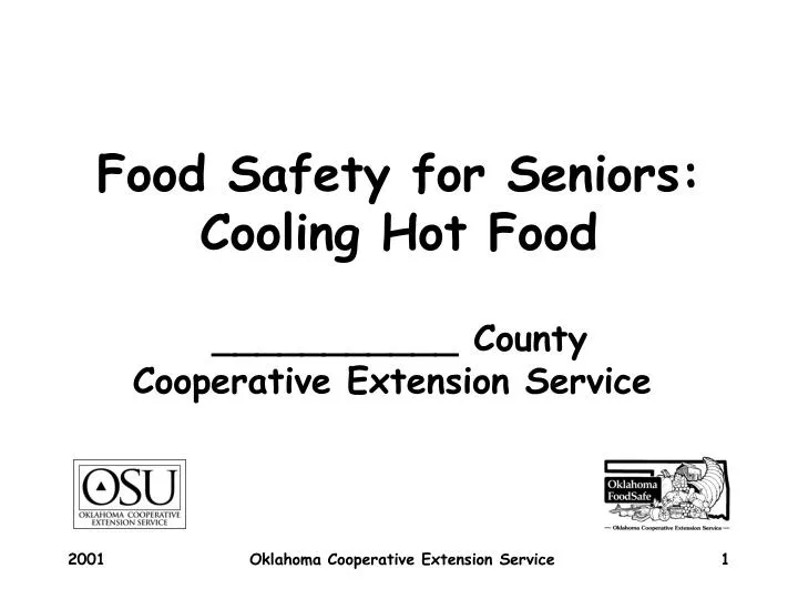 food safety for seniors cooling hot food