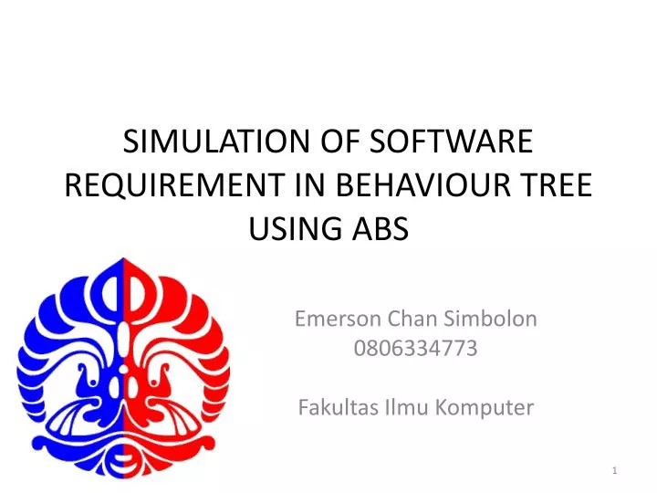 simulation of software requirement in behaviour tree using abs