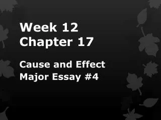 Week 12 Chapter 17