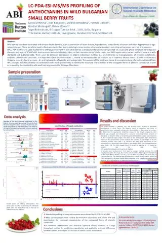 LC-PDA-ESI-MS/MS PROFILING OF ANTHOCYANINS IN WILD BULGARIAN SMALL BERRY FRUITS