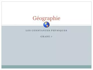 g ographie