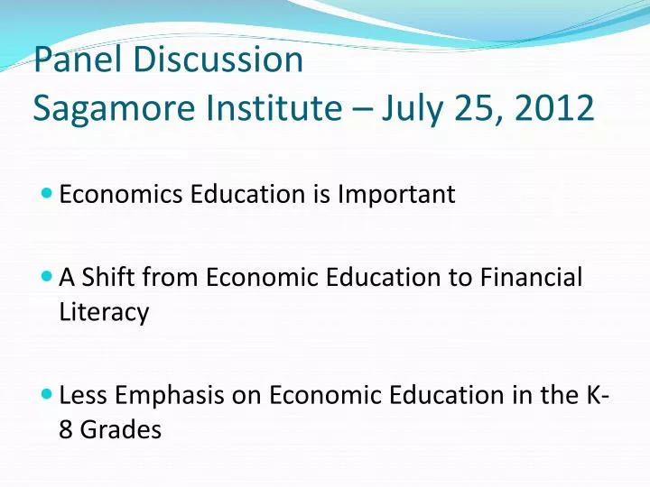 panel discussion sagamore institute july 25 2012