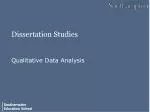 Dissertation Studies - slide 1