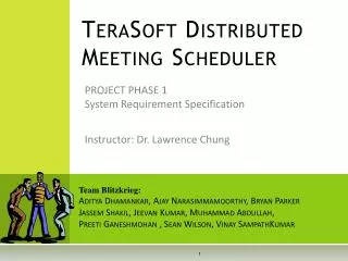 TeraSoft Distributed Meeting Scheduler