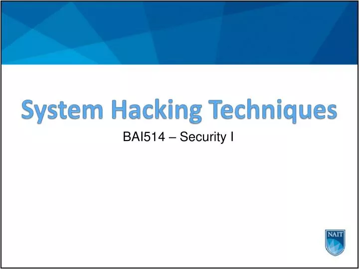 system hacking techniques