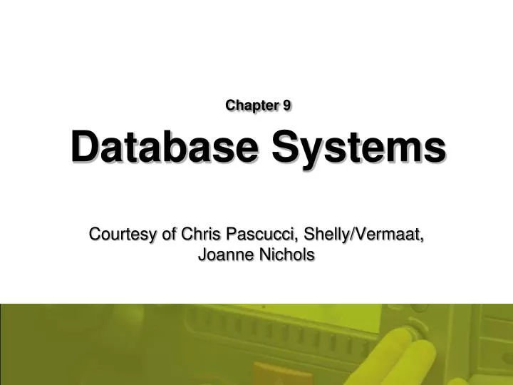 chapter 9 database systems