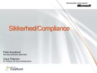 Sikkerhed /Compliance