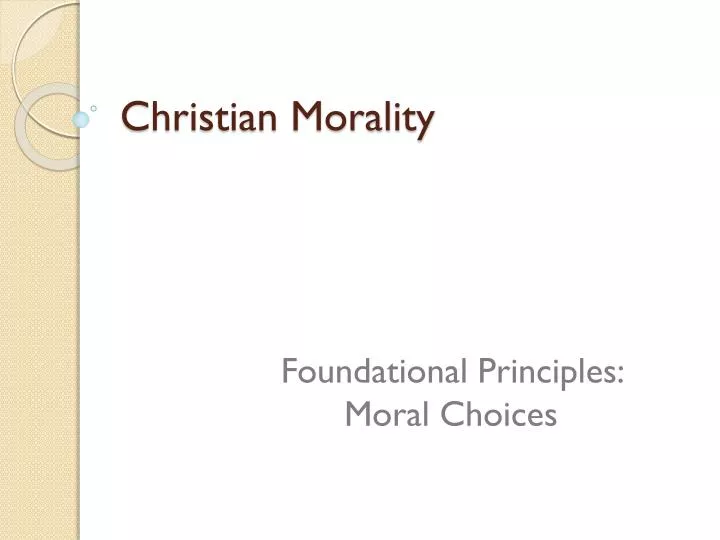 christian morality