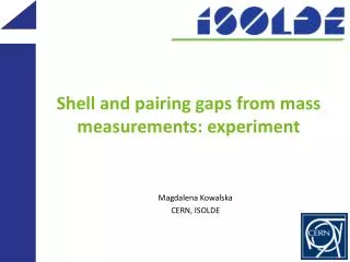 Shell and pairing gaps from mass measurements: experiment