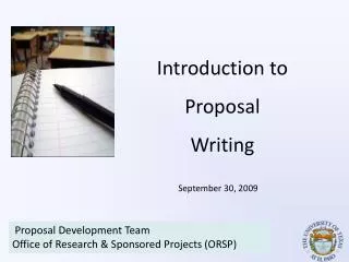 Introduction to Proposal Writing