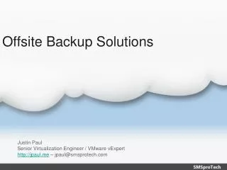 Offsite Backup Solutions