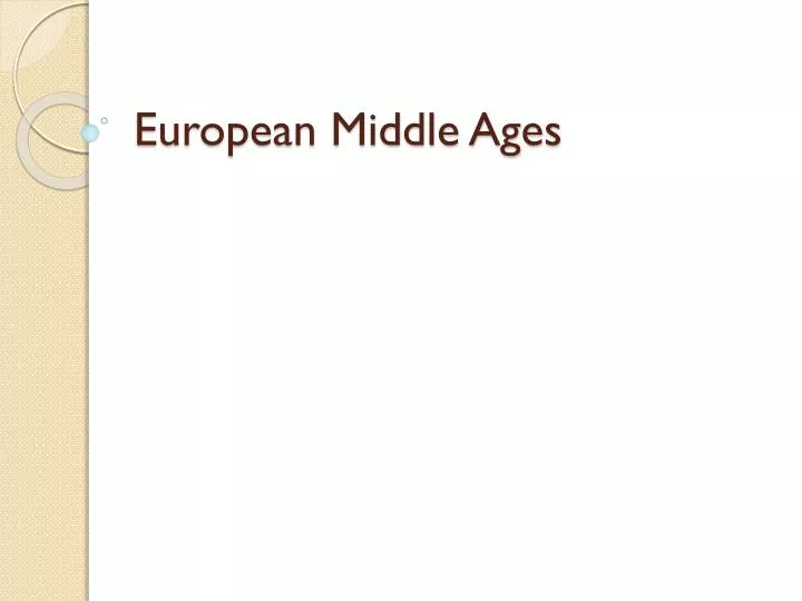 european middle ages