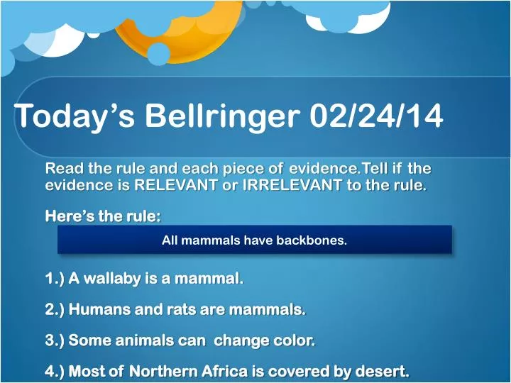 today s bellringer 02 24 14