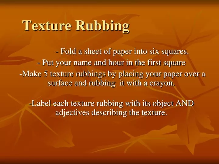 texture rubbing