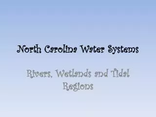 North Carolina Water Systems