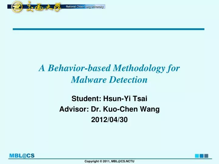 a behavior based methodology for malware detection