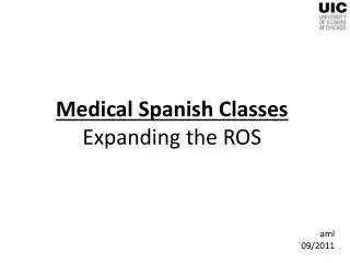 Medical Spanish Classes Expanding the ROS