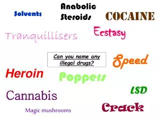 Can you name any illegal drugs?