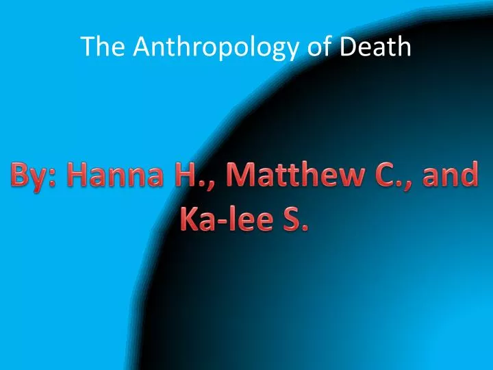 the anthropology of death