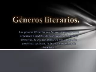 g neros literarios