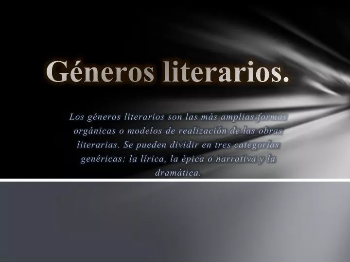 PPT - GÊNEROS LITERÁRIOS PowerPoint Presentation, free download - ID:5397725