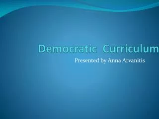 democratic curriculum