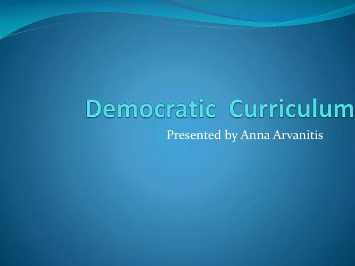 democratic curriculum