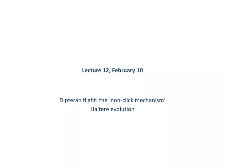 lecture 12 february 10