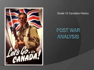 Post war analysis