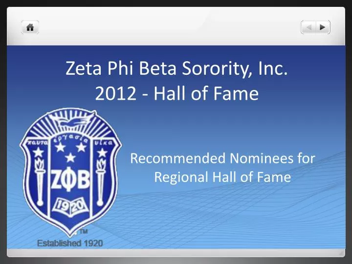 zeta phi beta sorority inc 2012 hall of fame
