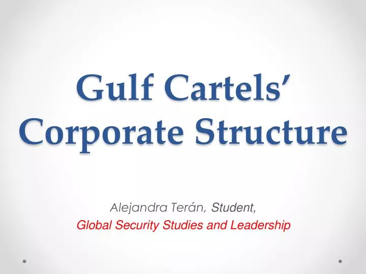 gulf cartels corporate structure