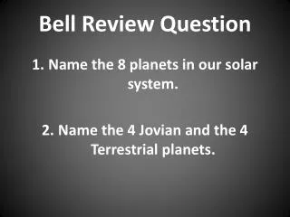 Bell Review Question