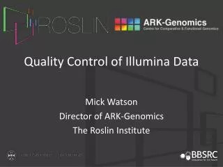 Quality Control of Illumina Data