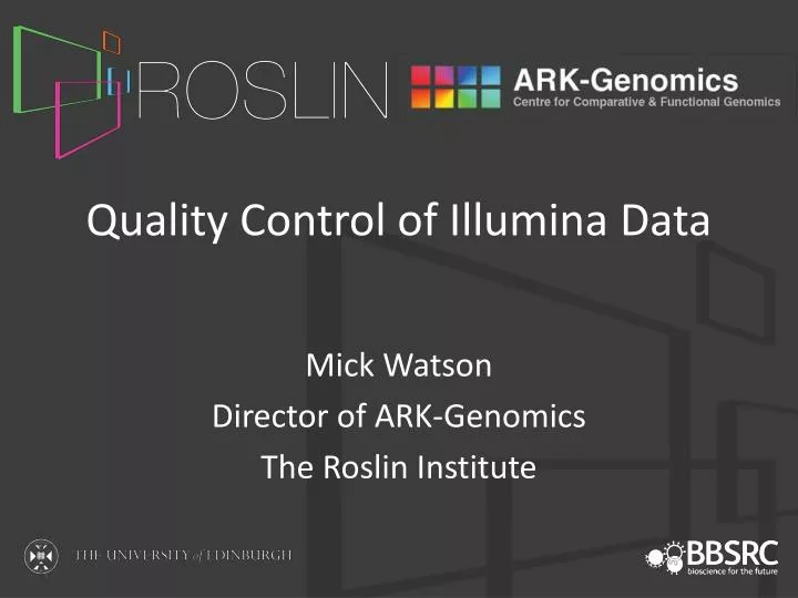 quality control of illumina data