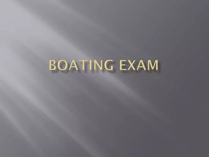 boating exam