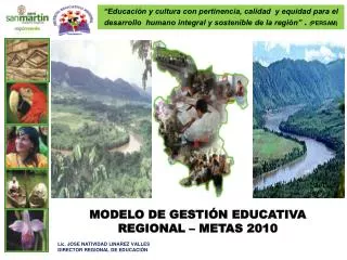 MODELO DE GESTIÓN EDUCATIVA REGIONAL – METAS 2010