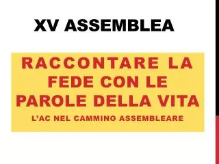 xv assemblea