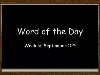 Word of the Day