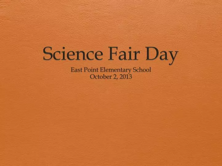 science fair day