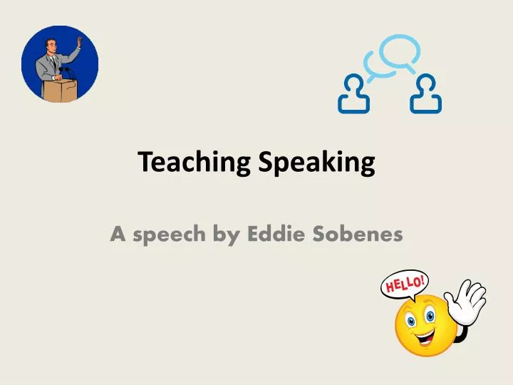 teaching speaking