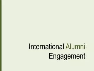 International Alumni Engagement