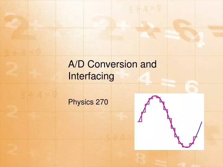 a d conversion and interfacing