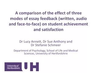 Dr Lucy Annett, Dr Sue Anthony and Dr Stefanie Schmeer