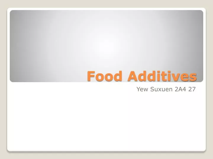 food additives