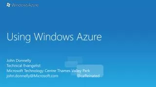 Using Windows Azure