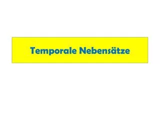 temporale nebens tze