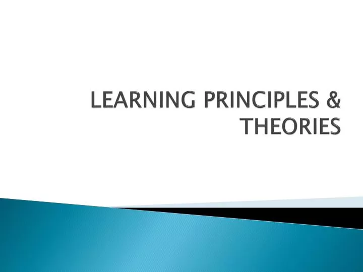learning principles theories