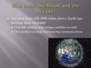 Who owns the Moon and the Oceans?