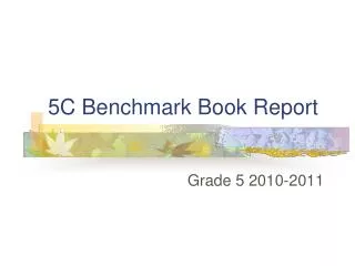 5C Benchmark Book Report